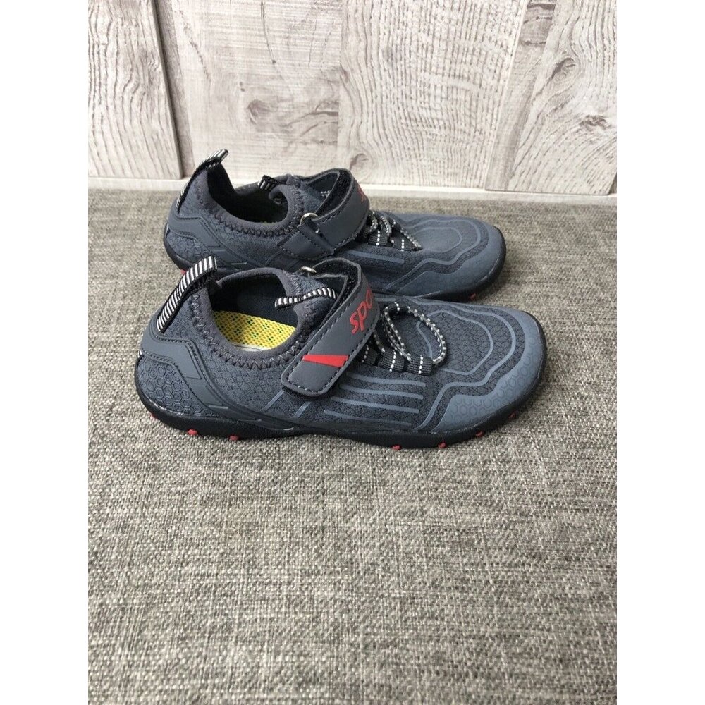 Sport Kids Boys Gray Red Shoes Sz 11.5 Aqua Water Beach Pool Summer Hiking Lake - Picture 2 of 8